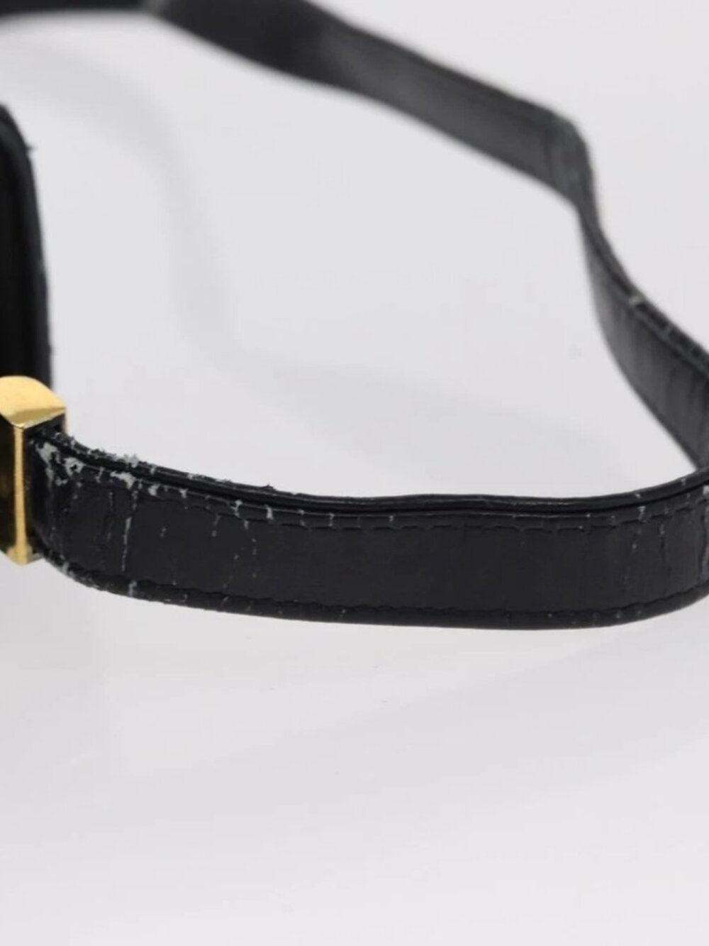 Christian Dior Shoulder Bag Leather Navy Gold Auth - Picture 11 of 16